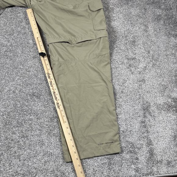 Columbia Cargo Pants Mens 38 x 30 Convertible Shorts Nylon Ripstop Khaki Tan - Picture 13 of 14